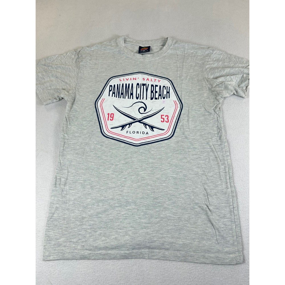 Sunsations T-Shirt Women Medium Gray Panama City Beach Florida Graphic Tee